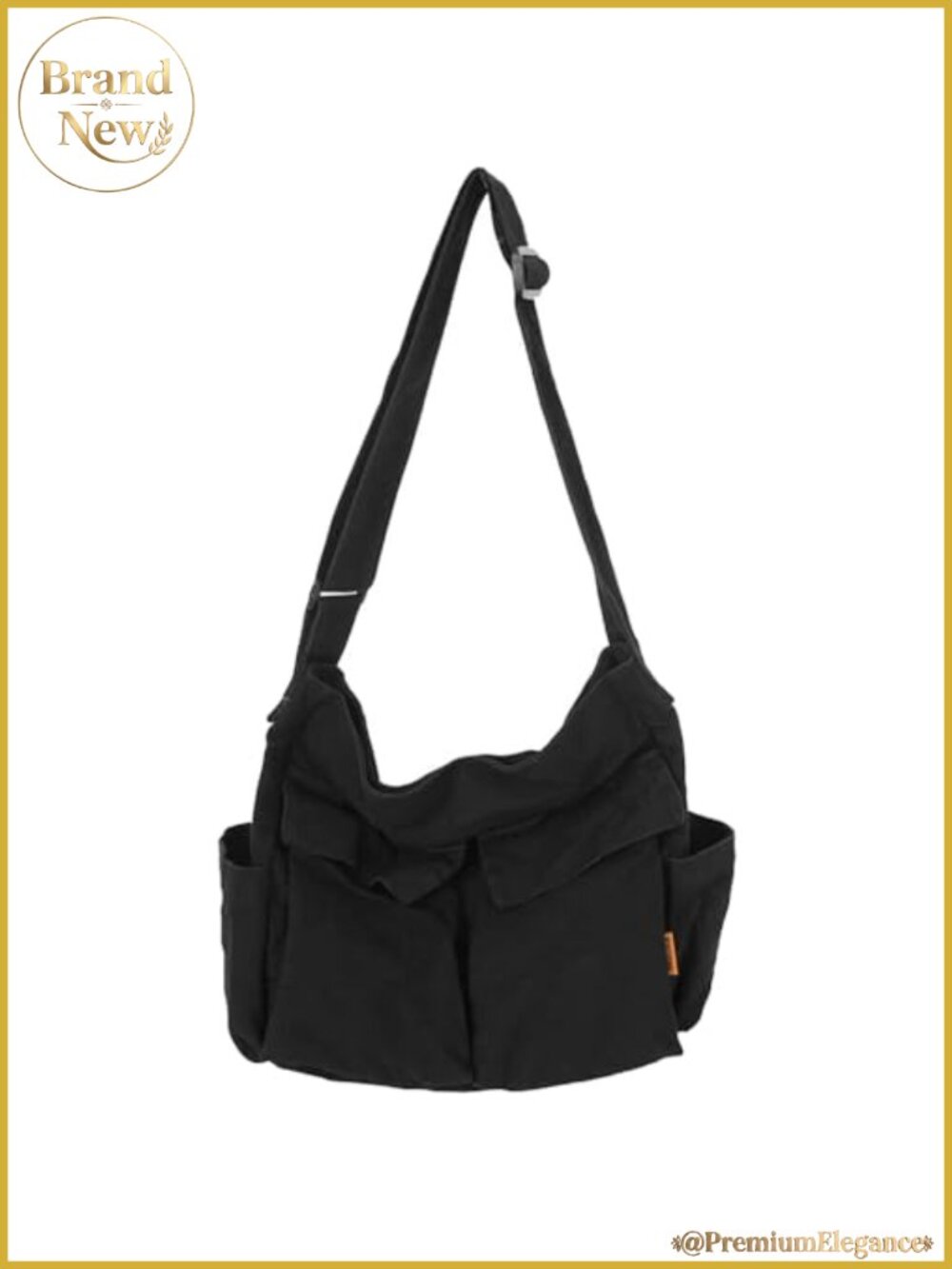 Canvas Messenger Bag Large Hobo Crossbody Tote with Multiple Pockets Shoulder